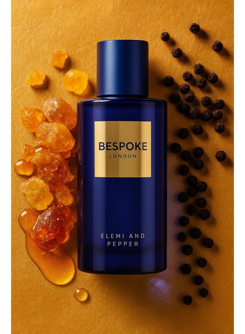 Bespoke London Gold Collection Elemi & Pepper Eau de Parfum for Men, 100ml – Long-Lasting Woody Ambery Men’s Perfume, Luxury Fragrance Gift - Image 3